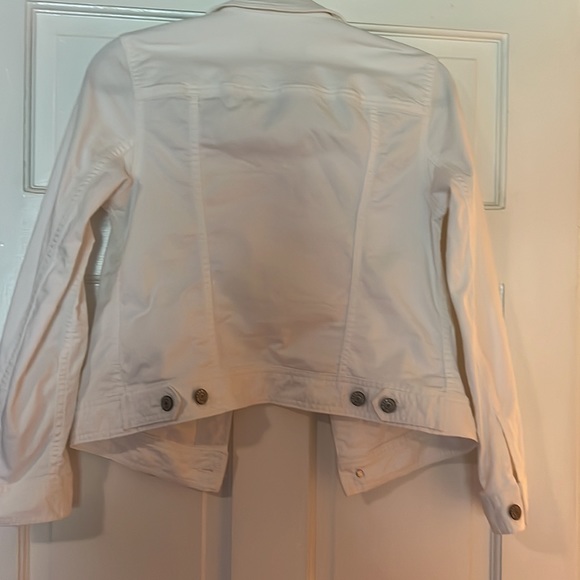 Talbots white jean jacket-SOLD! - Picture 3 of 5